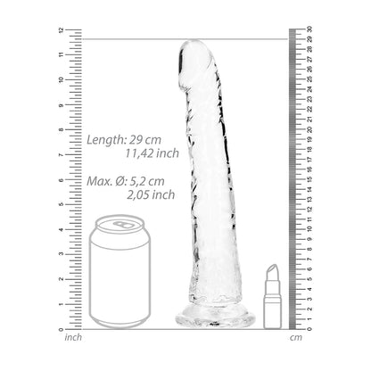 Realrock Crystal Clear Slim Dildo 10'' Transparent | 8714273520210 | Available at EroticWarehouse.com
