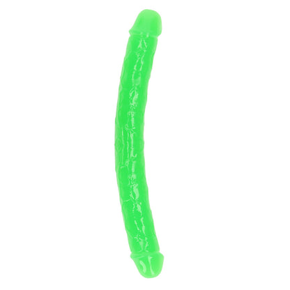 Realrock Glow In The Dark Double Dong 12'' Neon Green | 8714273520241 | Available at EroticWarehouse.com