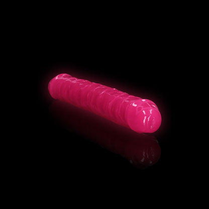 Realrock Glow In The Dark Double Dong 12'' Neon Pink | 8714273520258 | Available at EroticWarehouse.com