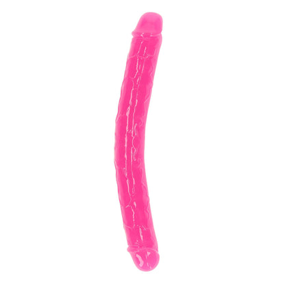 Realrock Glow In The Dark Double Dong 12'' Neon Pink | 8714273520258 | Available at EroticWarehouse.com