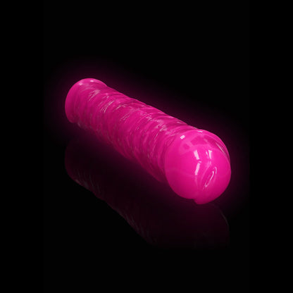 Realrock Glow In The Dark Double Dong 15'' Neon Pink | 8714273520296 | Available at EroticWarehouse.com