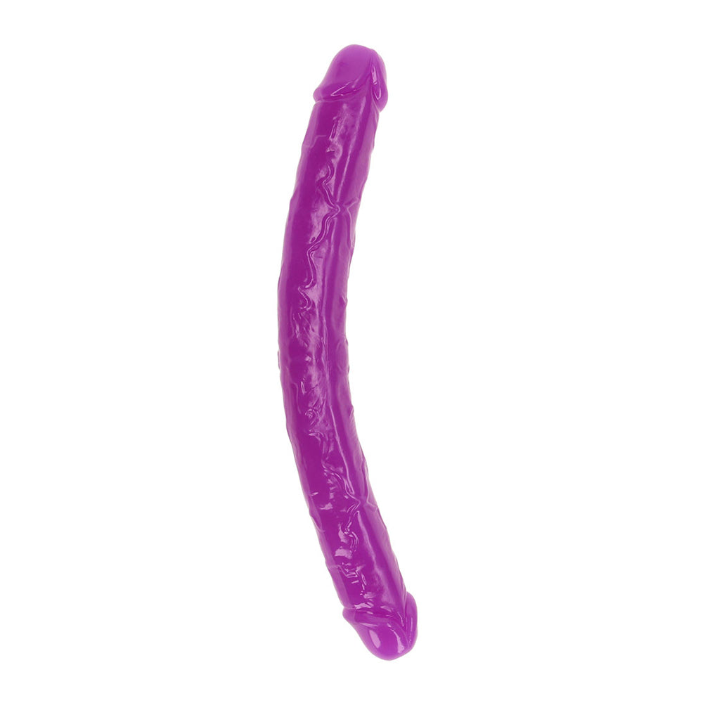 Realrock Glow In The Dark Double Dong 15'' Neon Purple | 8714273520302 | Available at EroticWarehouse.com