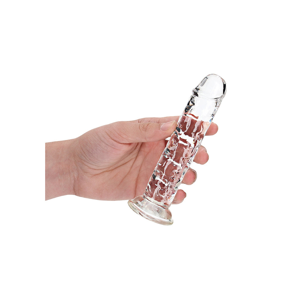Realrock Crystal Clear Straight Realistic Dildo With Suction Cup 6'' Transparent | 8714273520357 | Available at EroticWarehouse.com