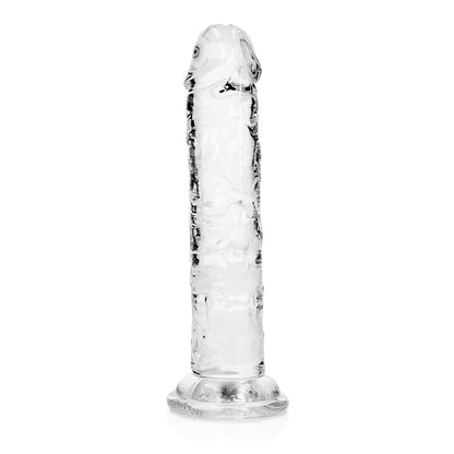 Realrock Crystal Clear Straight Realistic Dildo With Suction Cup 6'' Transparent | 8714273520357 | Available at EroticWarehouse.com