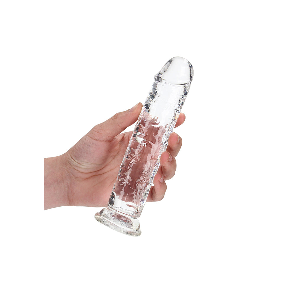 Realrock Crystal Clear Straight Realistic Dildo With Suction Cup 7'' Transparent | 8714273520449 | Available at EroticWarehouse.com
