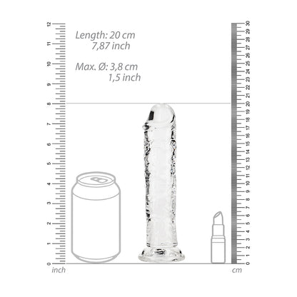 Realrock Crystal Clear Straight Realistic Dildo With Suction Cup 7'' Transparent | 8714273520449 | Available at EroticWarehouse.com