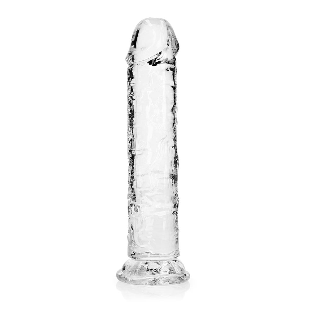 Realrock Crystal Clear Straight Realistic Dildo With Suction Cup 8'' Transparent | 8714273520494 | Available at EroticWarehouse.com