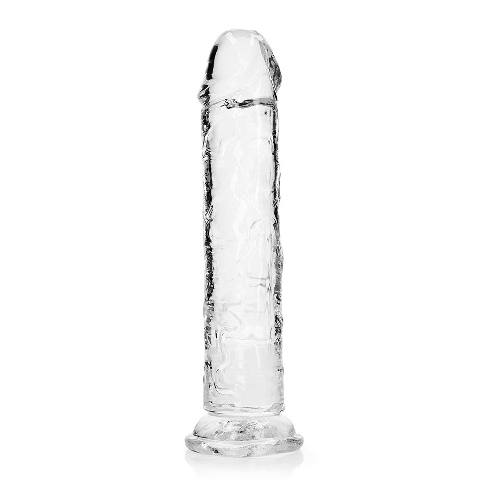 Realrock Crystal Clear Straight Realistic Dildo With Suction Cup 9'' Transparent | 8714273520548 | Available at EroticWarehouse.com