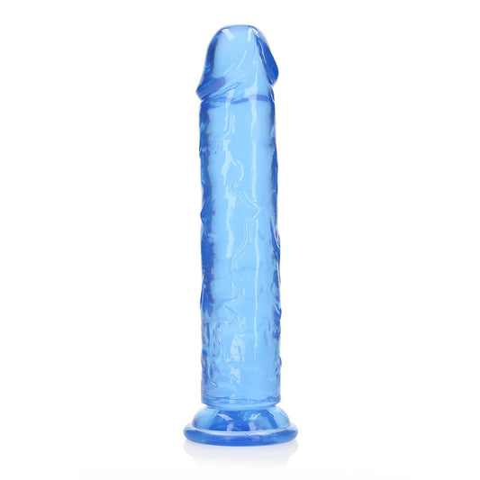 Realrock Crystal Clear Straight Realistic Dildo With Suction Cup 10'' Blue | 8714273520555 | Available at EroticWarehouse.com