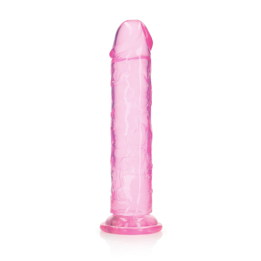 Realrock Crystal Clear Straight Realistic Dildo With Suction Cup 11'' Pink | 8714273520616 | Available at EroticWarehouse.com