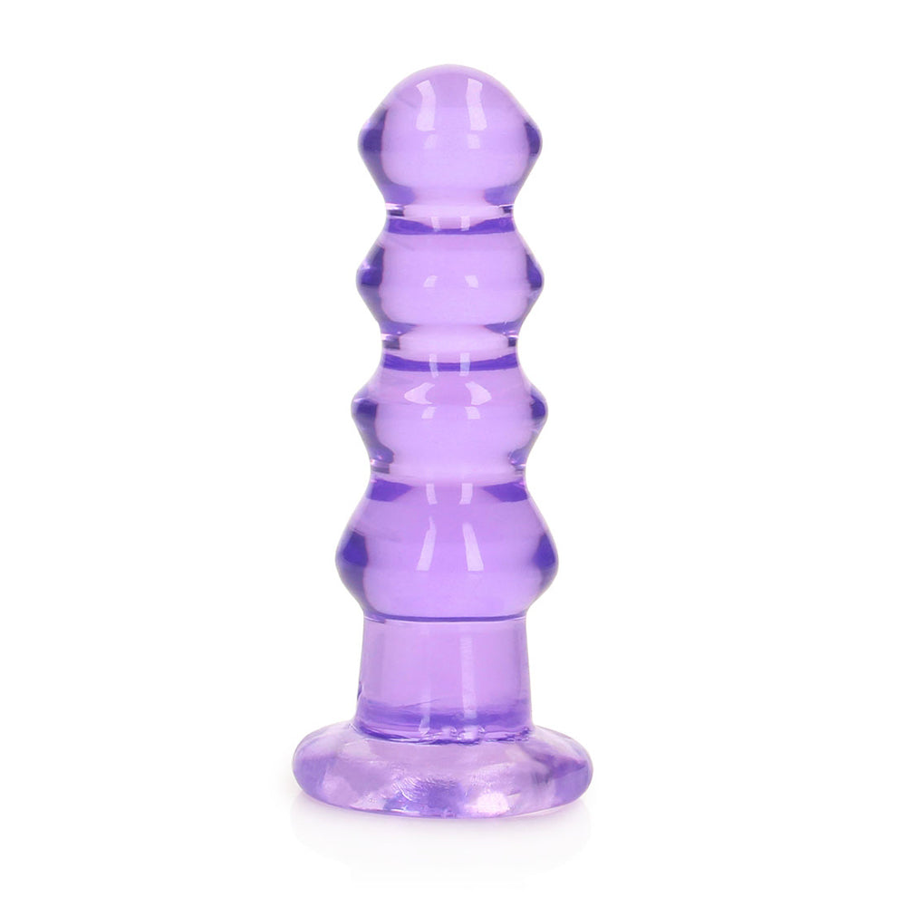 Realrock Crystal Clear Curvy Dildo Or Butt Plug 5.5'' Purple | 8714273520678 | Available at EroticWarehouse.com