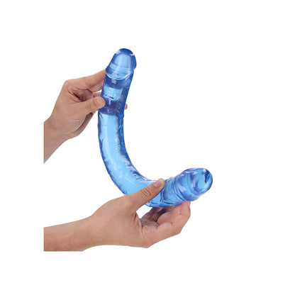 Realrock Crystal Clear Double Dong 18'' Blue | 8714273520692 | Available at EroticWarehouse.com