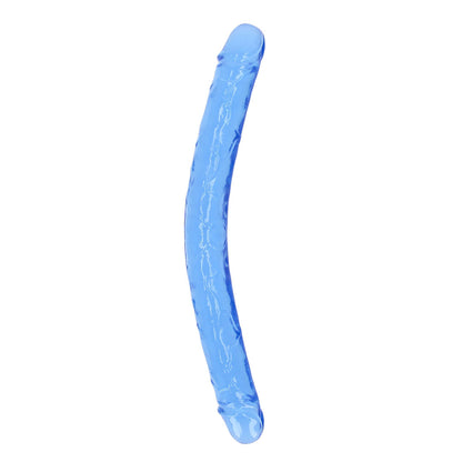 Realrock Crystal Clear Double Dong 18'' Blue | 8714273520692 | Available at EroticWarehouse.com