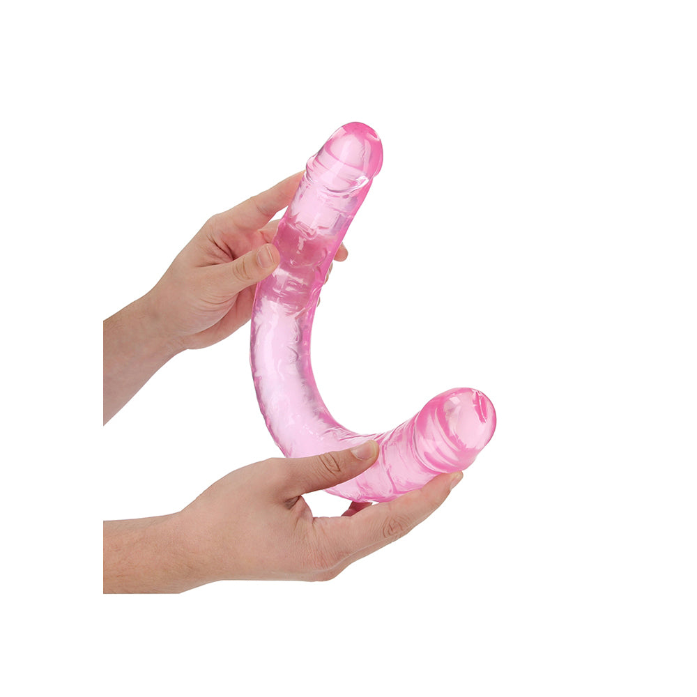 Realrock Crystal Clear Double Dong 18'' Pink | 8714273520708 | Available at EroticWarehouse.com