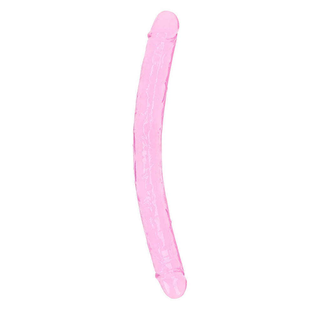 Realrock Crystal Clear Double Dong 18'' Pink | 8714273520708 | Available at EroticWarehouse.com