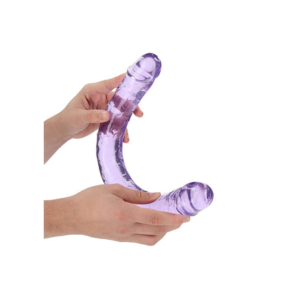 Realrock Crystal Clear Double Dong 18'' Purple | 8714273520715 | Available at EroticWarehouse.com