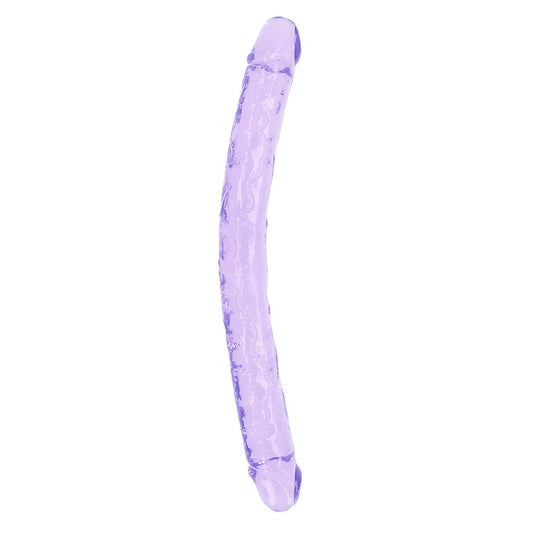 Realrock Crystal Clear Double Dong 18'' Purple | 8714273520715 | Available at EroticWarehouse.com