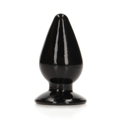 Realrock Crystal Clear Anal Plug 4.5'' Black | 8714273520746 | Available at EroticWarehouse.com