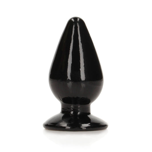 Realrock Crystal Clear Anal Plug 4.5'' Black | 8714273520746 | Available at EroticWarehouse.com