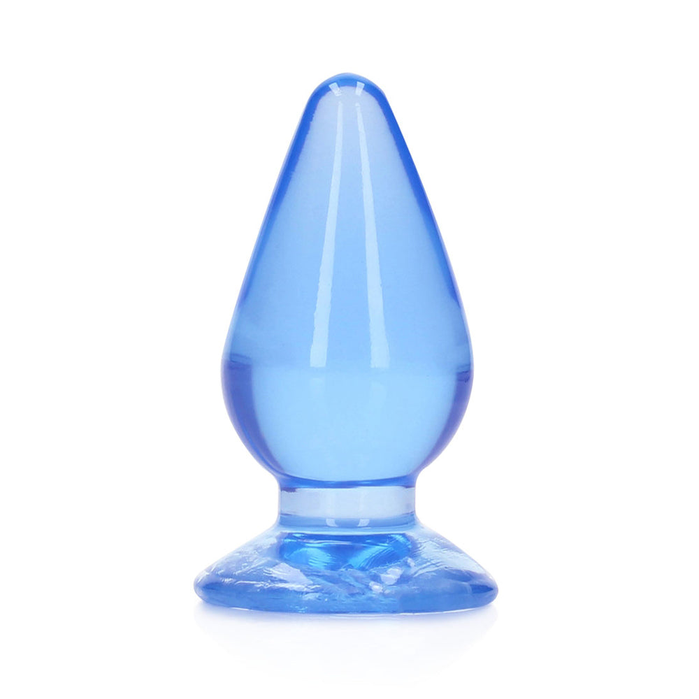 Realrock Crystal Clear Anal Plug 4.5'' Blue | 8714273520753 | Available at EroticWarehouse.com