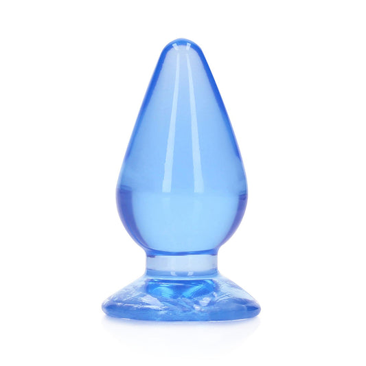 Realrock Crystal Clear Anal Plug 4.5'' Blue | 8714273520753 | Available at EroticWarehouse.com
