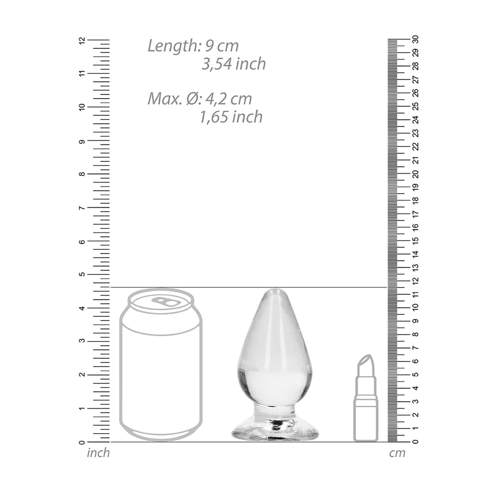 Realrock Crystal Clear Anal Plug 4.5'' Transparent | 8714273520784 | Available at EroticWarehouse.com