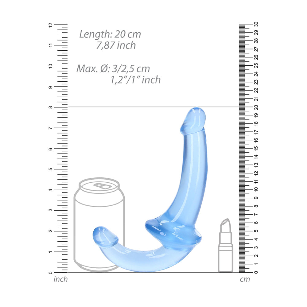 Realrock Crystal Clear Strapless Strap-On 6'' Blue | 8714273520791 | Available at EroticWarehouse.com