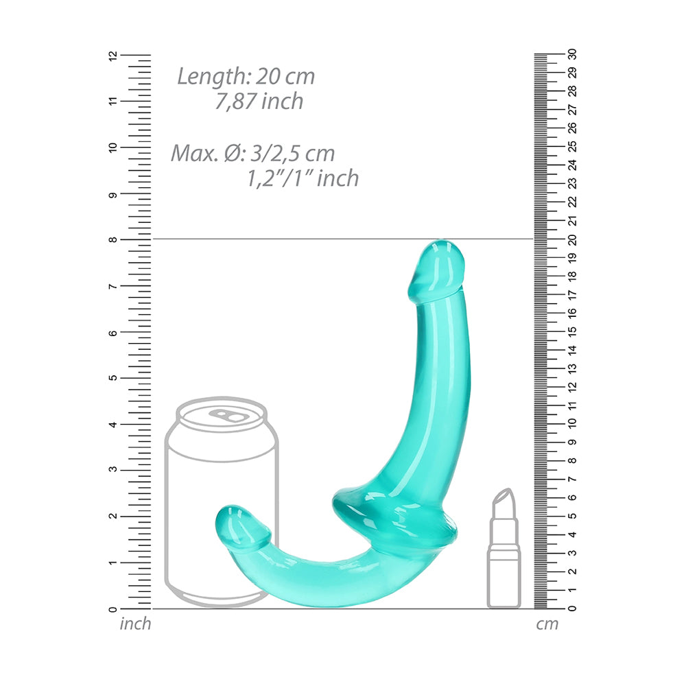 Realrock Crystal Clear Strapless Strap-On 6'' Turquoise | 8714273520821 | Available at EroticWarehouse.com