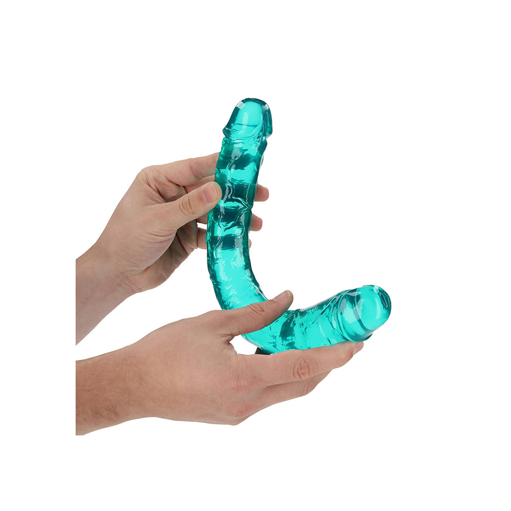Realrock Crystal Clear Double Dong 13'' Turquoise | 8714273520876 | Available at EroticWarehouse.com