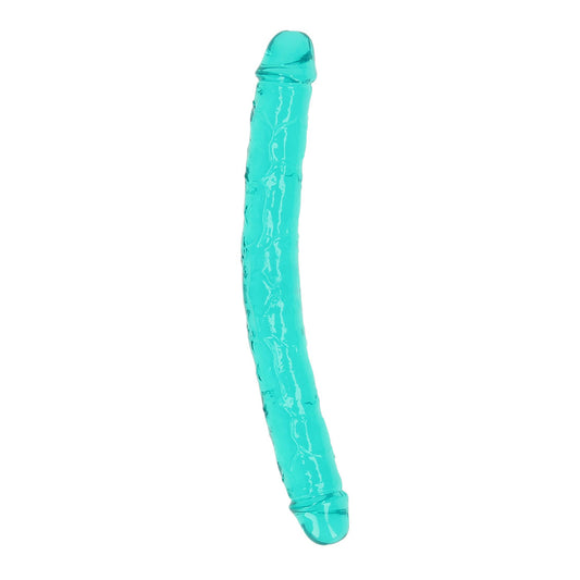 Realrock Crystal Clear Double Dong 13'' Turquoise | 8714273520876 | Available at EroticWarehouse.com