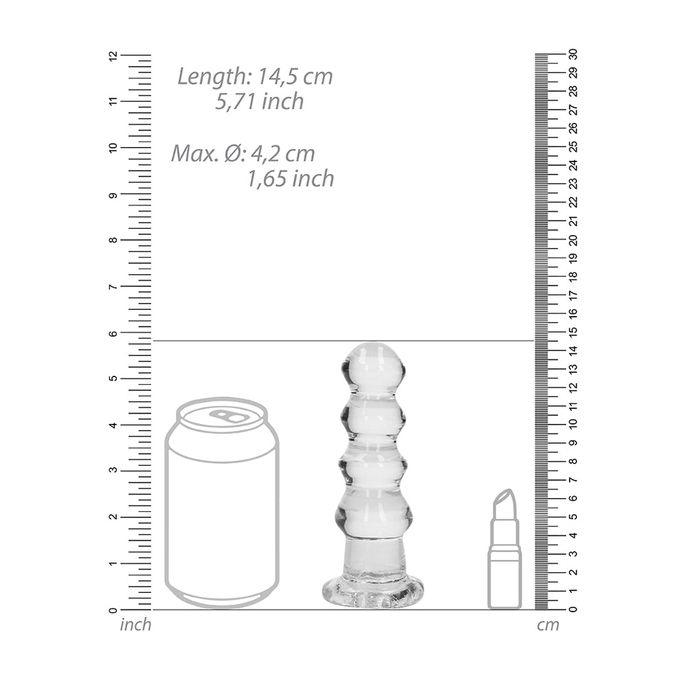 Realrock Crystal Clear Curvy Dildo Or Butt Plug 5.5'' Transparent | 8714273520890 | Available at EroticWarehouse.com