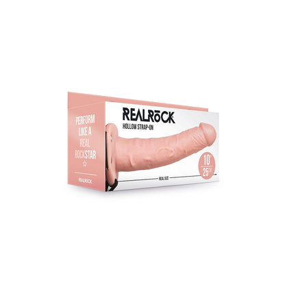 Realrock Hollow Strap-On Without Balls 10" Flesh | 8714273521286 | Available at EroticWarehouse.com