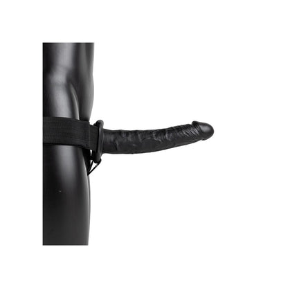 Realrock Vibrating Hollow Strap-On No Balls 10" Black | 8714273521552 | Available at EroticWarehouse.com