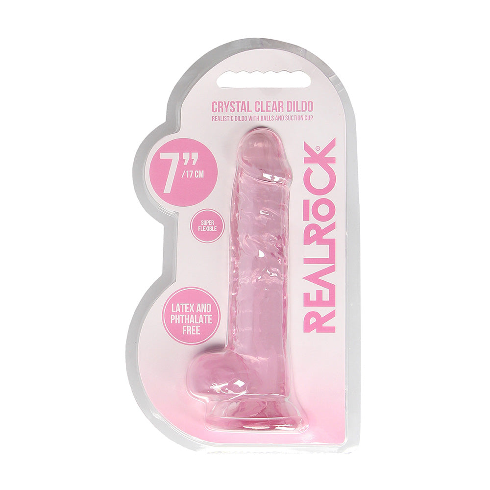 Realrock 7" Realistic Dildo With Balls Pink | 8714273521675 | Available at EroticWarehouse.com