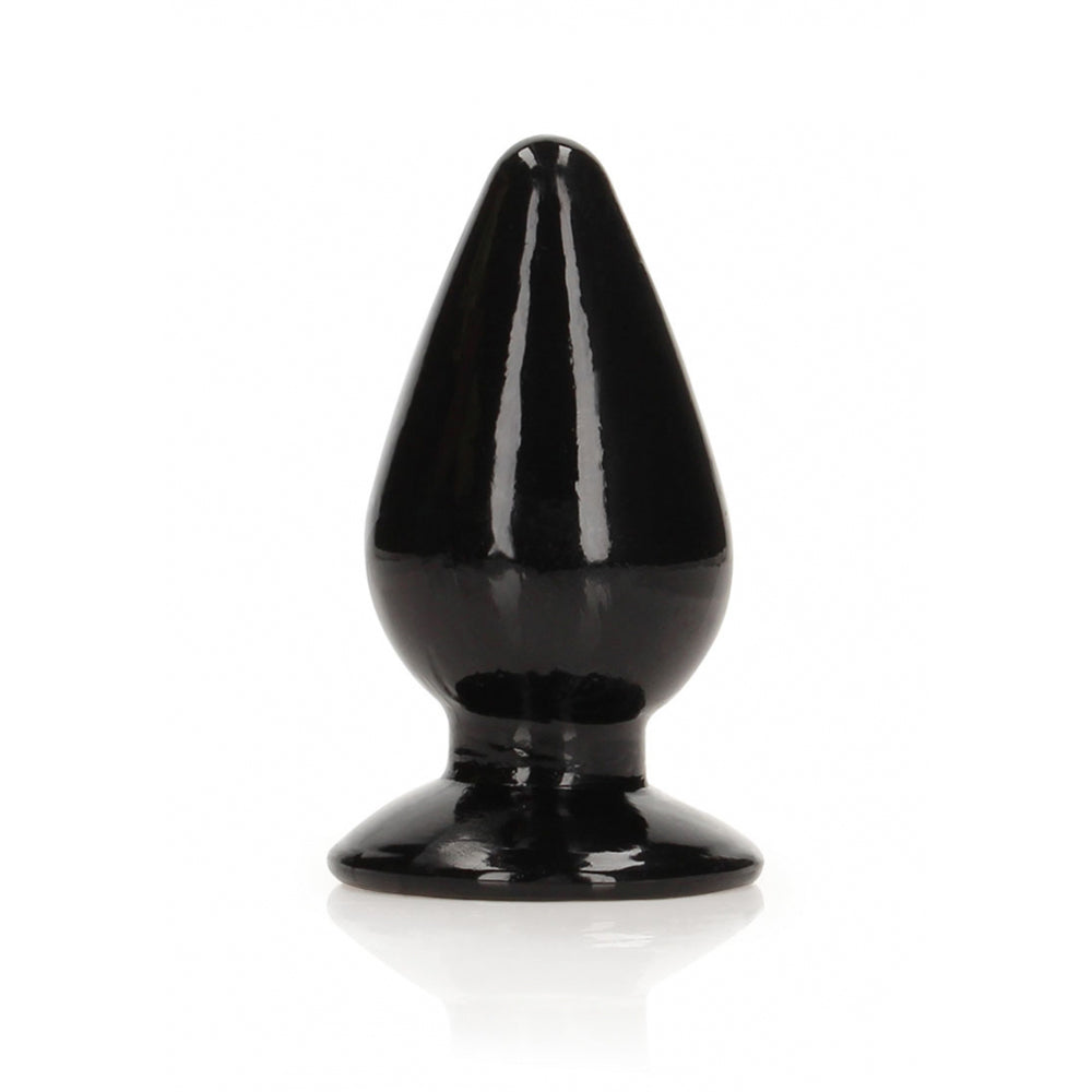 Realrock Crystal Clear Anal Plug 3.5'' Black | 8714273522948 | Available at EroticWarehouse.com