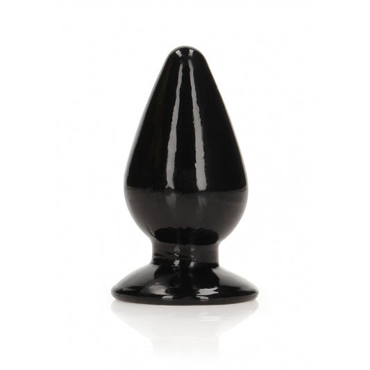 Realrock Crystal Clear Anal Plug 3.5'' Black | 8714273522948 | Available at EroticWarehouse.com