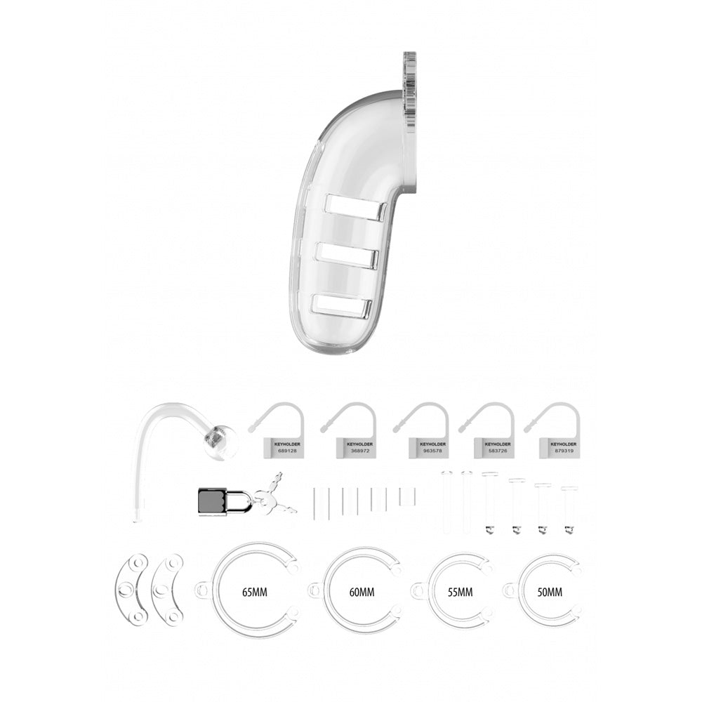 Model 12 Chasity 5.5" Cage With Plug Transparent | 8714273531896 | Available at EroticWarehouse.com