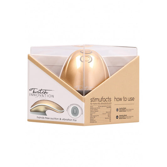Twitch Hands Free Suction & Vibration Toy Gold | 8714273532084 | Available at EroticWarehouse.com