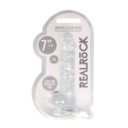 Realrock 7" Realistic Dildo With Balls Transparent | 8714273543196 | Available at EroticWarehouse.com
