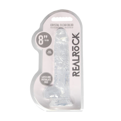 Realrock 8" Realistic Dildo With Balls Transparent | 8714273543226 | Available at EroticWarehouse.com