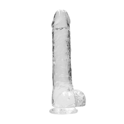 Realrock 9" Realistic Dildo With Balls Transparent | 8714273543257 | Available at EroticWarehouse.com