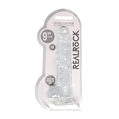 Realrock 9" Realistic Dildo With Balls Transparent | 8714273543257 | Available at EroticWarehouse.com