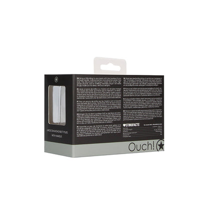 Ouch! Large Diamond Butt Plug With Handle Black | 8714273544131 | Available at EroticWarehouse.com