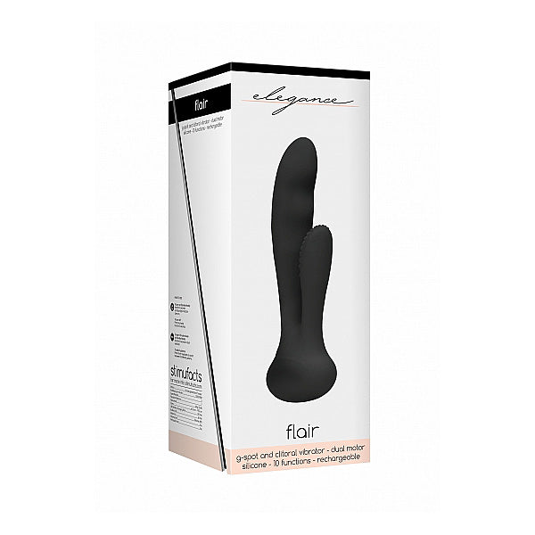 Elegance G-Spot And Clitoral Vibrator Flair Black | 8714273547811 | Available at EroticWarehouse.com