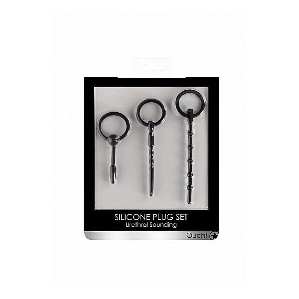 Urethral Sounding Plug Set Black | 8714273548030 | Available at EroticWarehouse.com