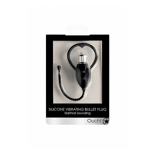 Urethral Sounding Vibrating Bullet Plug Black | 8714273548047 | Available at EroticWarehouse.com