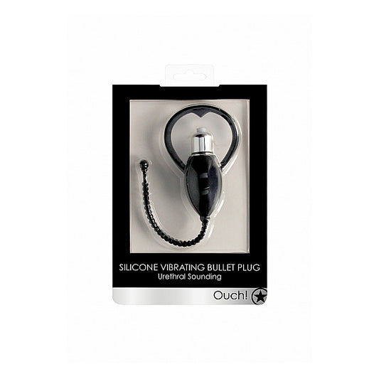 Urethral Sounding Vibrating Bullet Plug Black | 8714273548047 | Available at EroticWarehouse.com