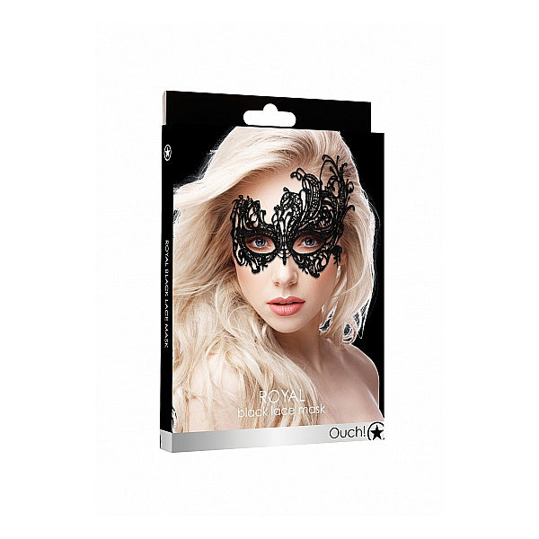 Ouch! Royal Black Lace Mask Black | 8714273548092 | Available at EroticWarehouse.com