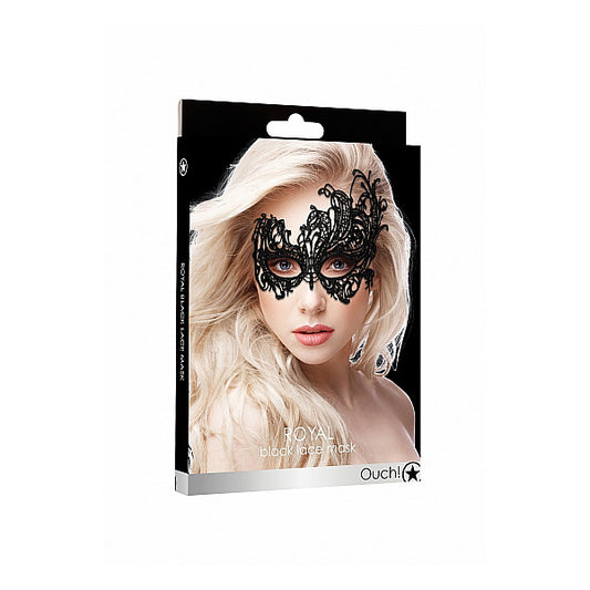 Ouch! Royal Black Lace Mask Black | 8714273548092 | Available at EroticWarehouse.com