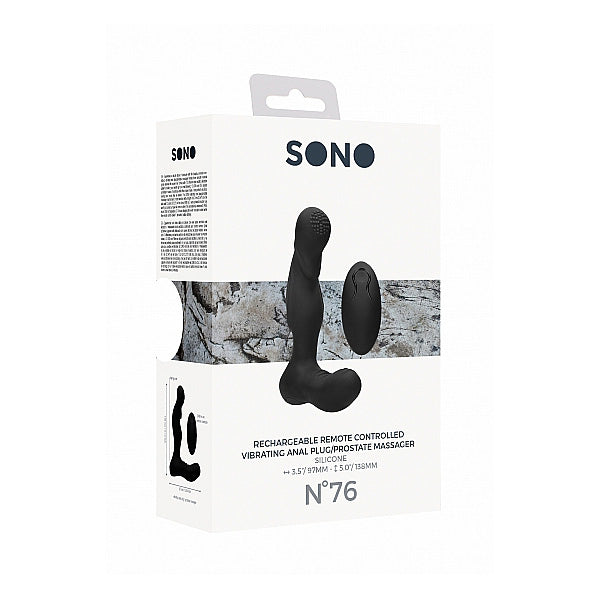 Sono No. 76 Vibrating Anal Plug / P Massager Black | 8714273549051 | Available at EroticWarehouse.com